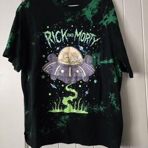ROMWE Black and Green Rick and Morty Tee